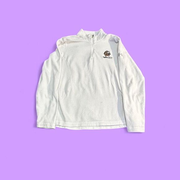 Under Armour Fighting Sioux 1/4 Zip – White – Size M (Embroidered) - Picture 1 of 4